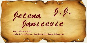 Jelena Janićević vizit kartica